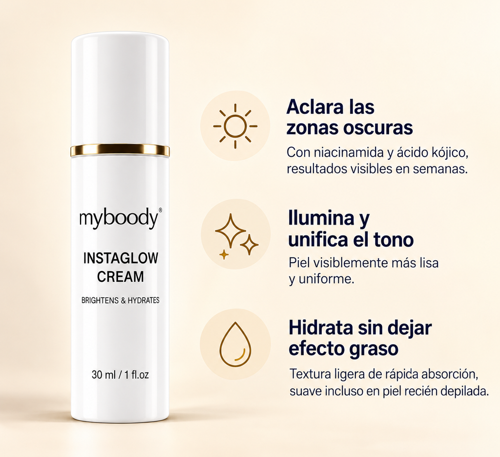 Beneficios de la crema: aclara zonas oscuras, unifica el tono e hidrata sin efecto graso
