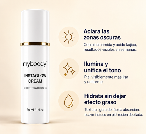 Beneficios de la crema: aclara zonas oscuras, unifica el tono e hidrata sin efecto graso